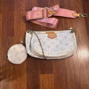 White Monogram Women's Bag Set